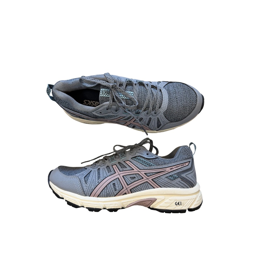 Asics Gel-Venture 7 Women Running Shoes Grey Pink 1012A627 Size 8.5
